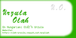 urzula olah business card